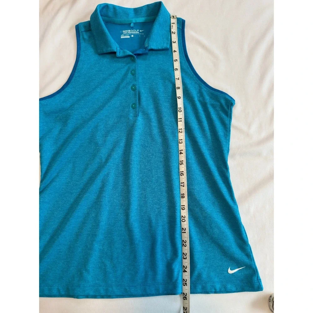 Nike Golf Dri-FIT Sleeveless Polo Shirt‎ Blue Women's Large